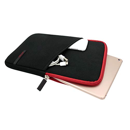 Apple iPad Air 2 Funda Sleeve iPad Air 10 Pulgadas Bolso para Tableta Samsung Galaxy Tab 4 10.1 Caso,Negro Rojo