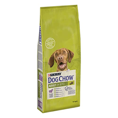 Purina Dog Chow Pienso para Perro Adulto con Cordero, saco de 14kg