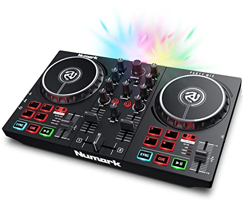 Numark Party Mix II - Controladora DJ, mesa de mezclas con luces integradas, mezclador DJ e interfaz audio, con Serato DJ Lite