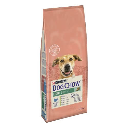 Purina Dog Chow Pienso para Perro Adulto Light, Control de peso con Pavo, saco de 14kg